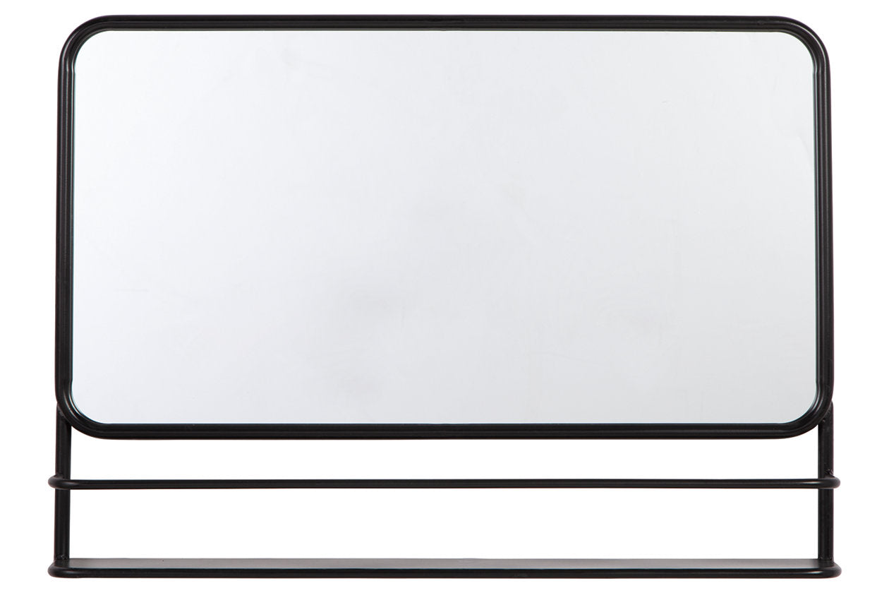 Ebba Black Accent Mirror - A8010233 - Bien Home Furniture &amp; Electronics
