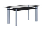 Echo Black/Gray Glass-Top Dining Table - SET | 1170T-3660-GL | 1170T-3660-BASE - Bien Home Furniture & Electronics