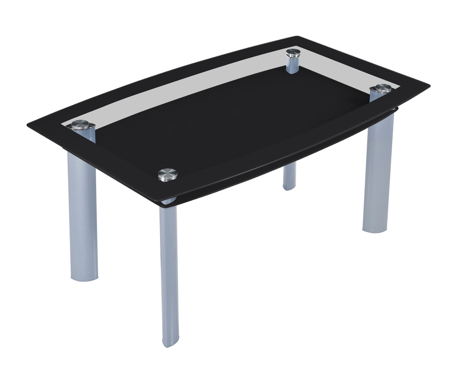 Echo Black/Gray Glass-Top Dining Table - SET | 1170T-3660-GL | 1170T-3660-BASE - Bien Home Furniture &amp; Electronics