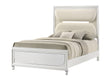 Eden White Queen Boucle Upholstered LED Panel Bed - SET | B7400-Q-HB | B7400-Q-FB | B7400-KQ-RAIL | - Bien Home Furniture & Electronics
