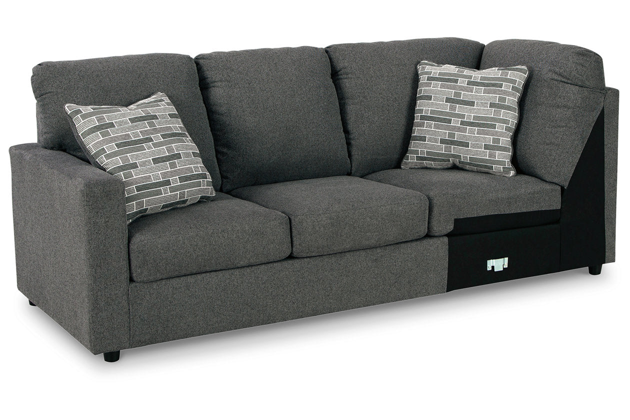 Edenfield Charcoal Left-Arm Facing Sofa with Corner Wedge - 2900348 - Bien Home Furniture &amp; Electronics