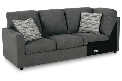 Edenfield Charcoal Left-Arm Facing Sofa with Corner Wedge - 2900348 - Bien Home Furniture &amp; Electronics