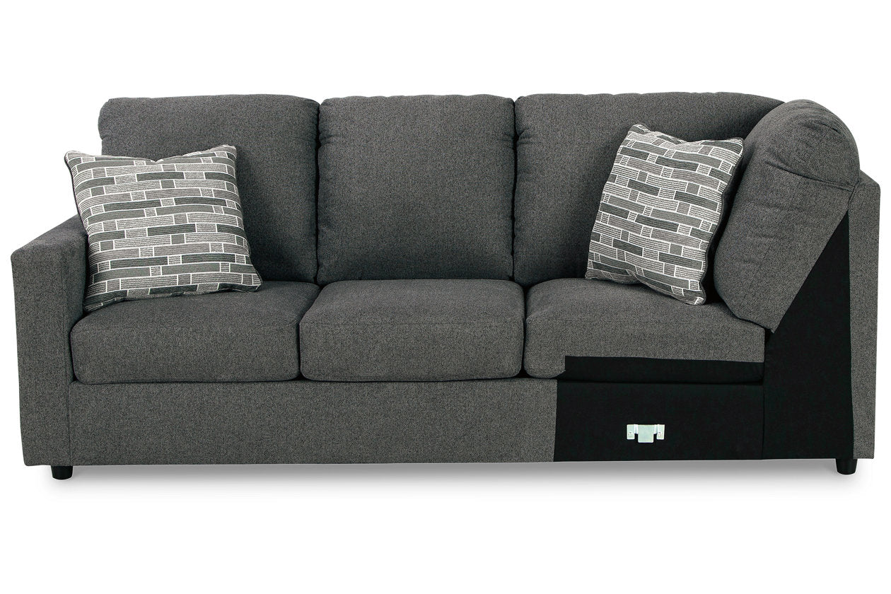 Edenfield Charcoal Left-Arm Facing Sofa with Corner Wedge - 2900348 - Bien Home Furniture &amp; Electronics