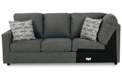 Edenfield Charcoal Left-Arm Facing Sofa with Corner Wedge - 2900348 - Bien Home Furniture &amp; Electronics
