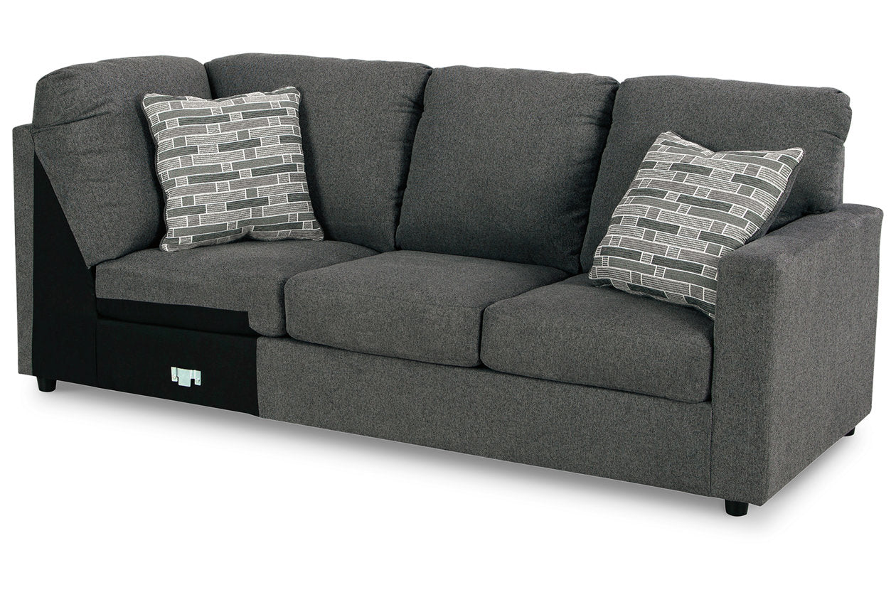 Edenfield Charcoal Right-Arm Facing Sofa with Corner Wedge - 2900349 - Bien Home Furniture &amp; Electronics