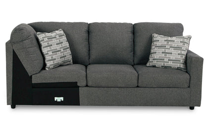 Edenfield Charcoal Right-Arm Facing Sofa with Corner Wedge - 2900349 - Bien Home Furniture &amp; Electronics