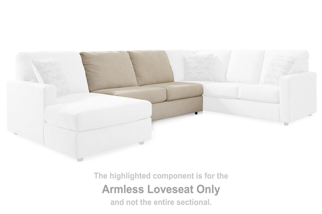 Edenfield Linen Armless Loveseat - 2900434 - Bien Home Furniture &amp; Electronics
