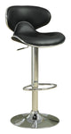 Edenton Black/Chrome Upholstered Adjustable Height Bar Stools, Set of 2 - 120359 - Bien Home Furniture & Electronics