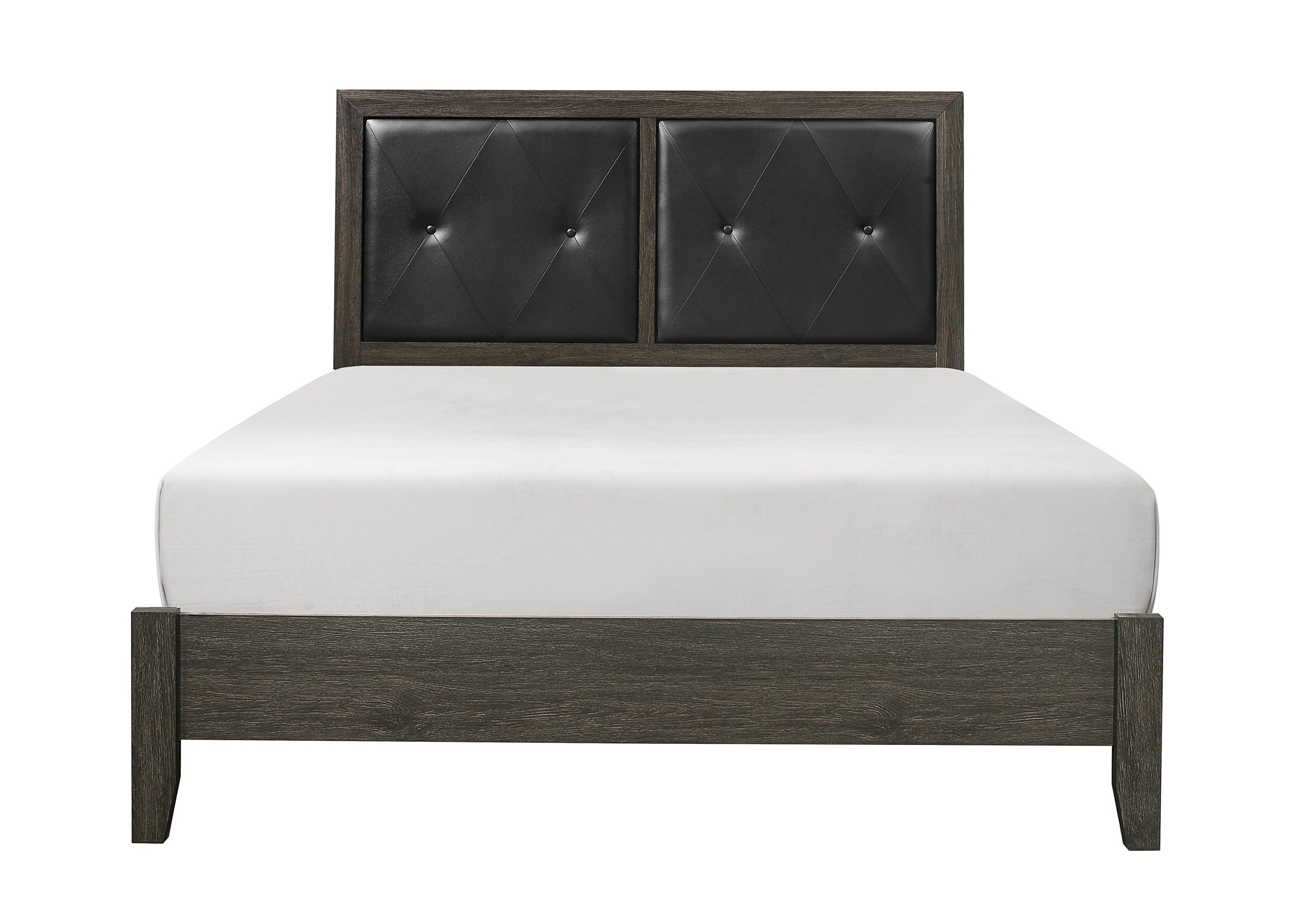 Edina Dark Gray King Panel Bed - SET | 2145KNP-1 | 2145KNP-2 | 2145KNP-3EK - Bien Home Furniture &amp; Electronics