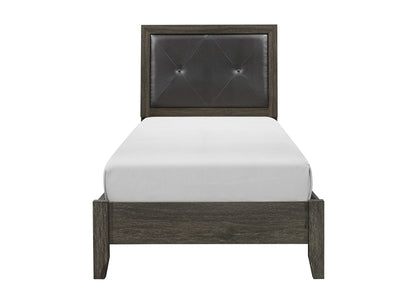 Edina Dark Gray Twin Panel Bed - SET | 2145TNP-1 | 2145TNP-2 | 2145TNP-3 - Bien Home Furniture &amp; Electronics