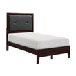 Edina Espresso Twin Upholstered Panel Bed - SET | 2145T-1 | 2145T-2 | 2145T-3 - Bien Home Furniture & Electronics