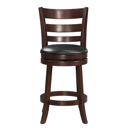 Edmond Dark Cherry Swivel Counter Height Chair - 1144E-24S - Bien Home Furniture &amp; Electronics