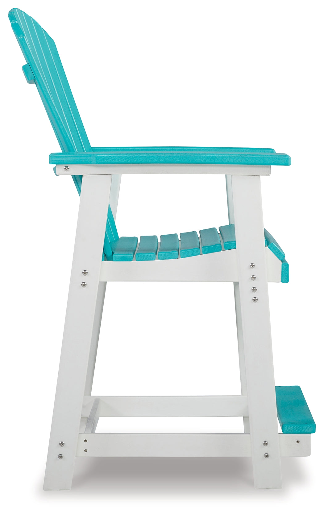 Eisely Turquoise/White Outdoor Counter Height Barstool, Set of 2 - P208-124 - Bien Home Furniture &amp; Electronics