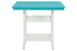 Eisely Turquoise/White Outdoor Counter Height Dining Table - P208-632 - Bien Home Furniture & Electronics