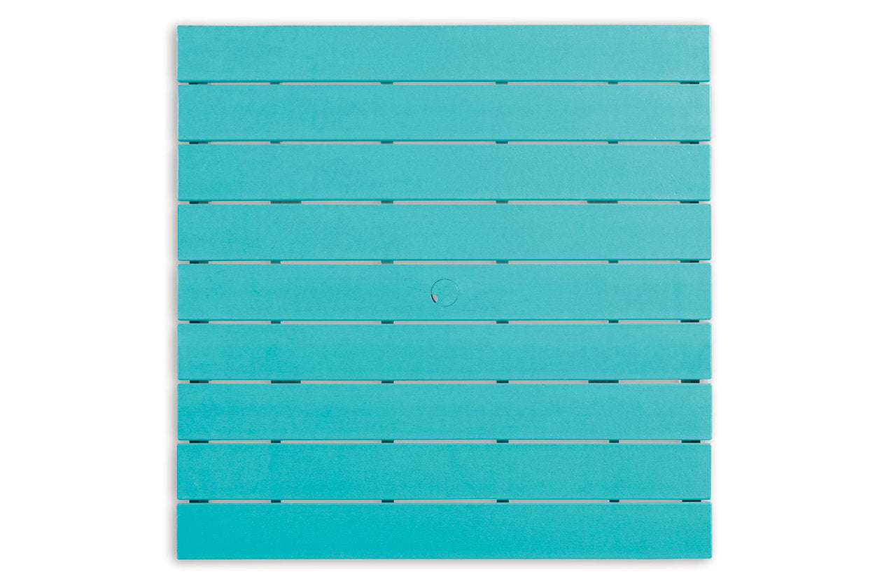 Eisely Turquoise/White Outdoor Counter Height Dining Table - P208-632 - Bien Home Furniture &amp; Electronics