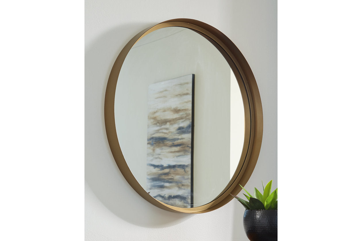 Elanah Gold Finish Accent Mirror - A8010189 - Bien Home Furniture &amp; Electronics