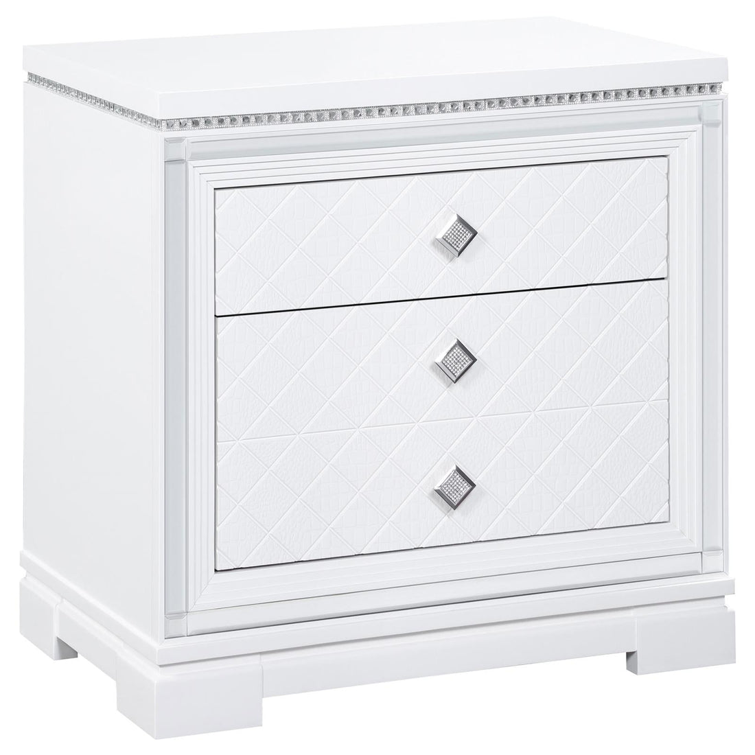 Eleanor Rectangular 2-Drawer Nightstand White - 223562 - Bien Home Furniture &amp; Electronics
