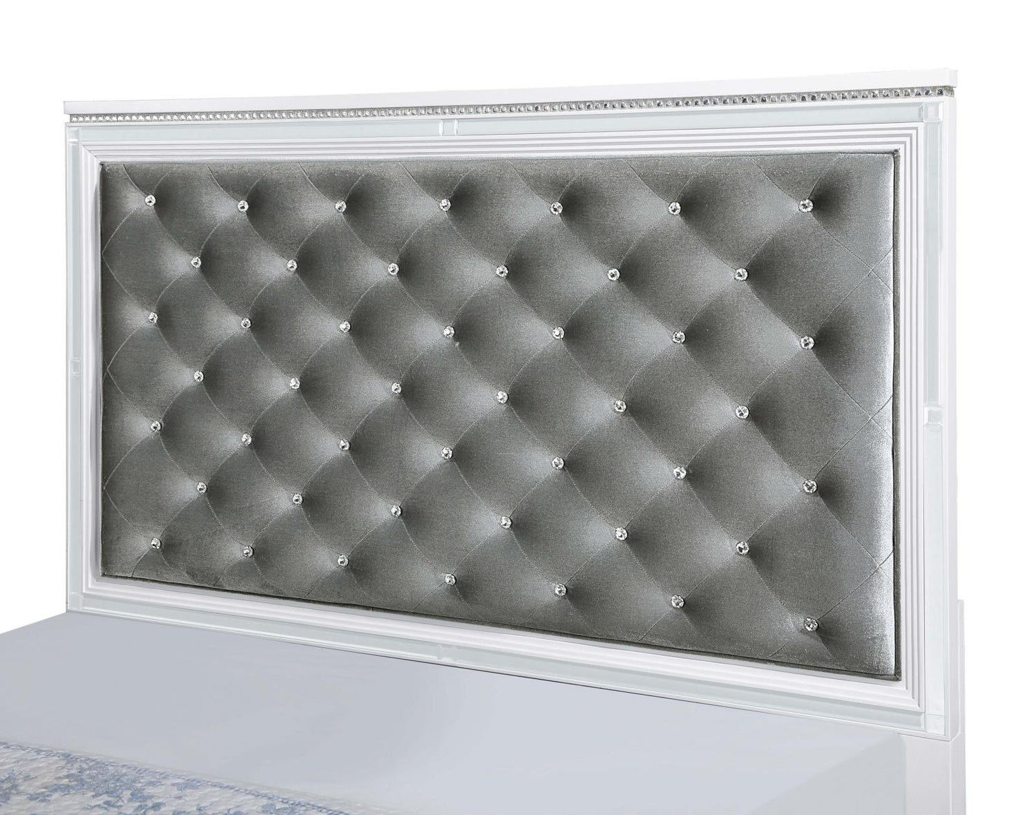 Eleanor Upholstered Tufted Bed White - 223561KE - Bien Home Furniture &amp; Electronics