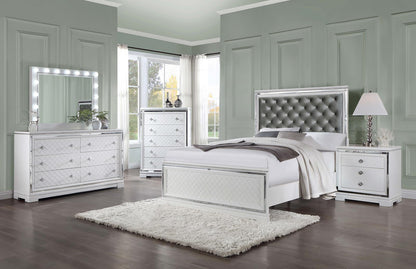 Eleanor White Rectangular 5-Drawer Chest - 223565 - Bien Home Furniture &amp; Electronics