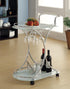 Elfman Chrome/White 2-shelve Serving Cart - 910002 - Bien Home Furniture & Electronics