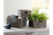 Elian Antique Gray Basket, Set of 3 - A2000469 - Bien Home Furniture & Electronics