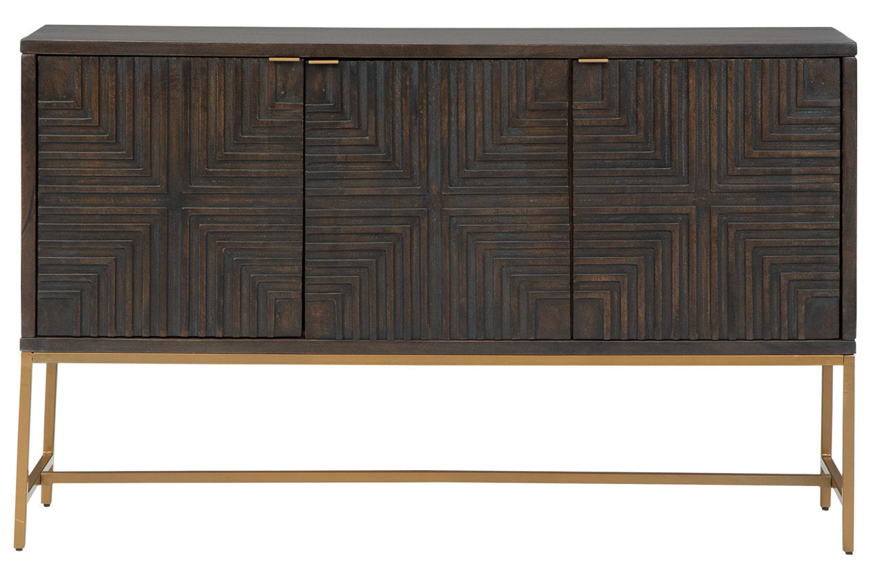 Elinmore Brown/Gold Finish Accent Cabinet - A4000316 - Bien Home Furniture &amp; Electronics