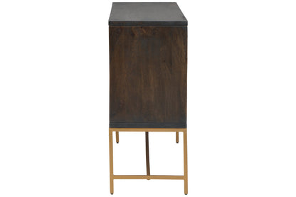 Elinmore Brown/Gold Finish Accent Cabinet - A4000316 - Bien Home Furniture &amp; Electronics