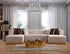 Elisha Ivory Velvet Double Chaise Sectional - ELISHAIVORY-SEC - Bien Home Furniture & Electronics
