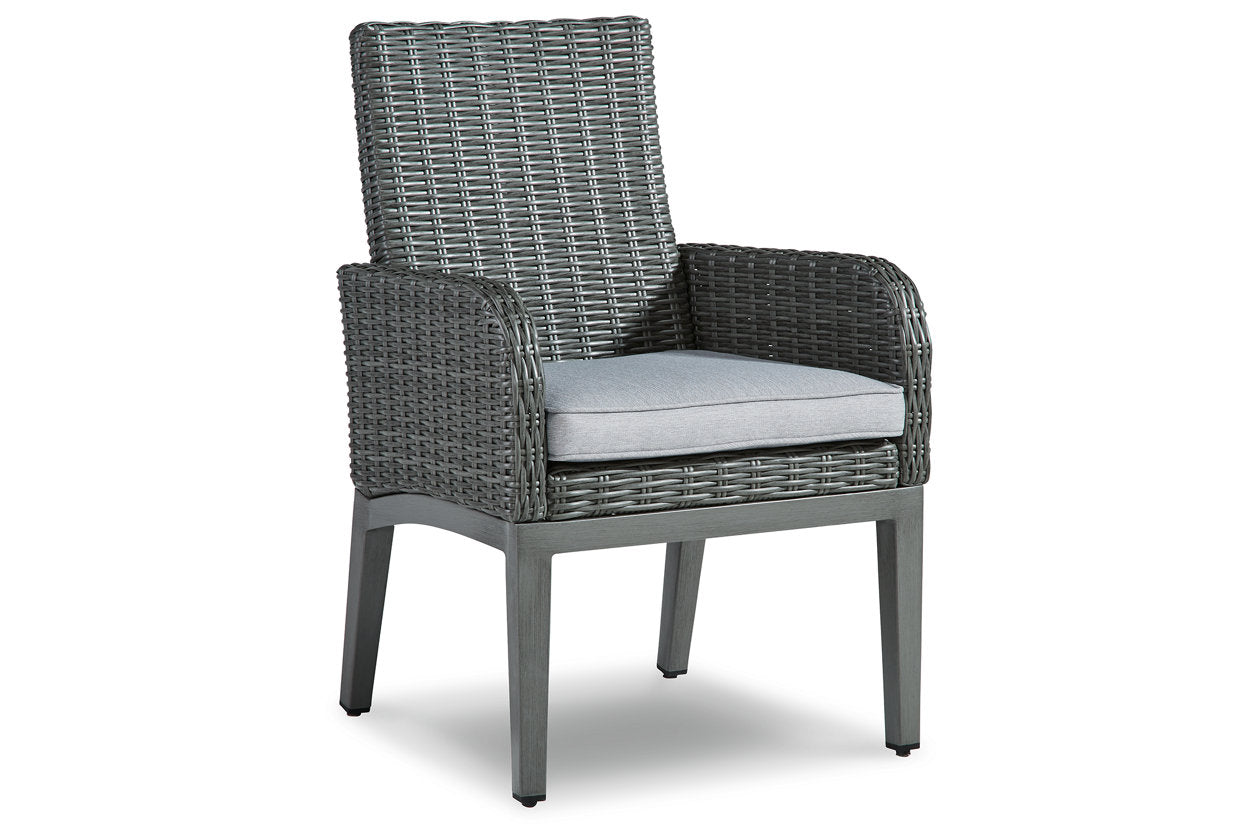 Elite Park Gray Arm Chair with Cushion, Set of 2 - P518-601A - Bien Home Furniture &amp; Electronics