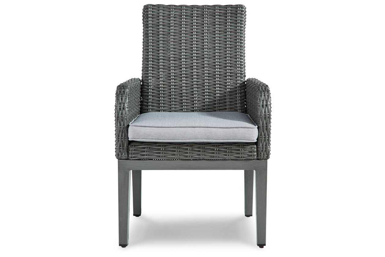 Elite Park Gray Arm Chair with Cushion, Set of 2 - P518-601A - Bien Home Furniture &amp; Electronics