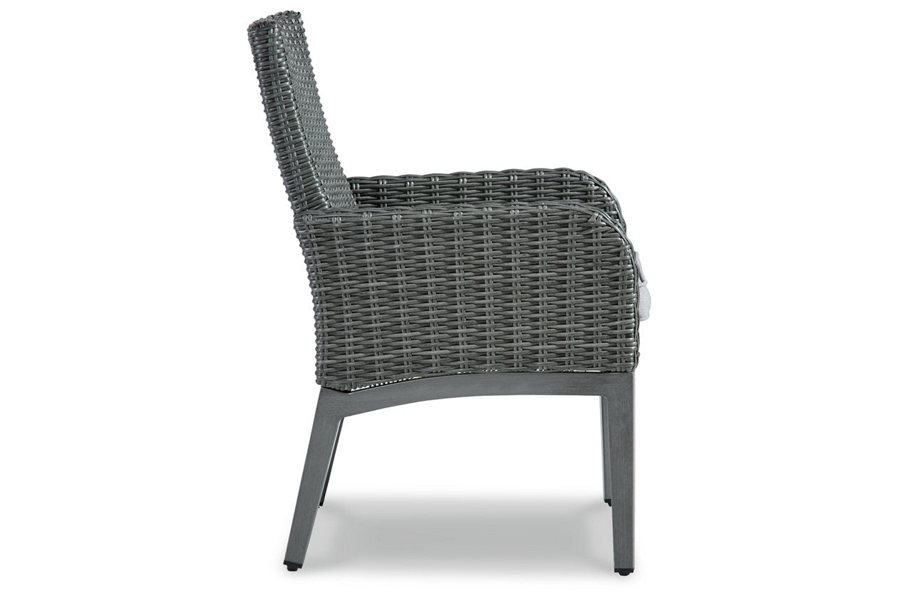 Elite Park Gray Arm Chair with Cushion, Set of 2 - P518-601A - Bien Home Furniture &amp; Electronics