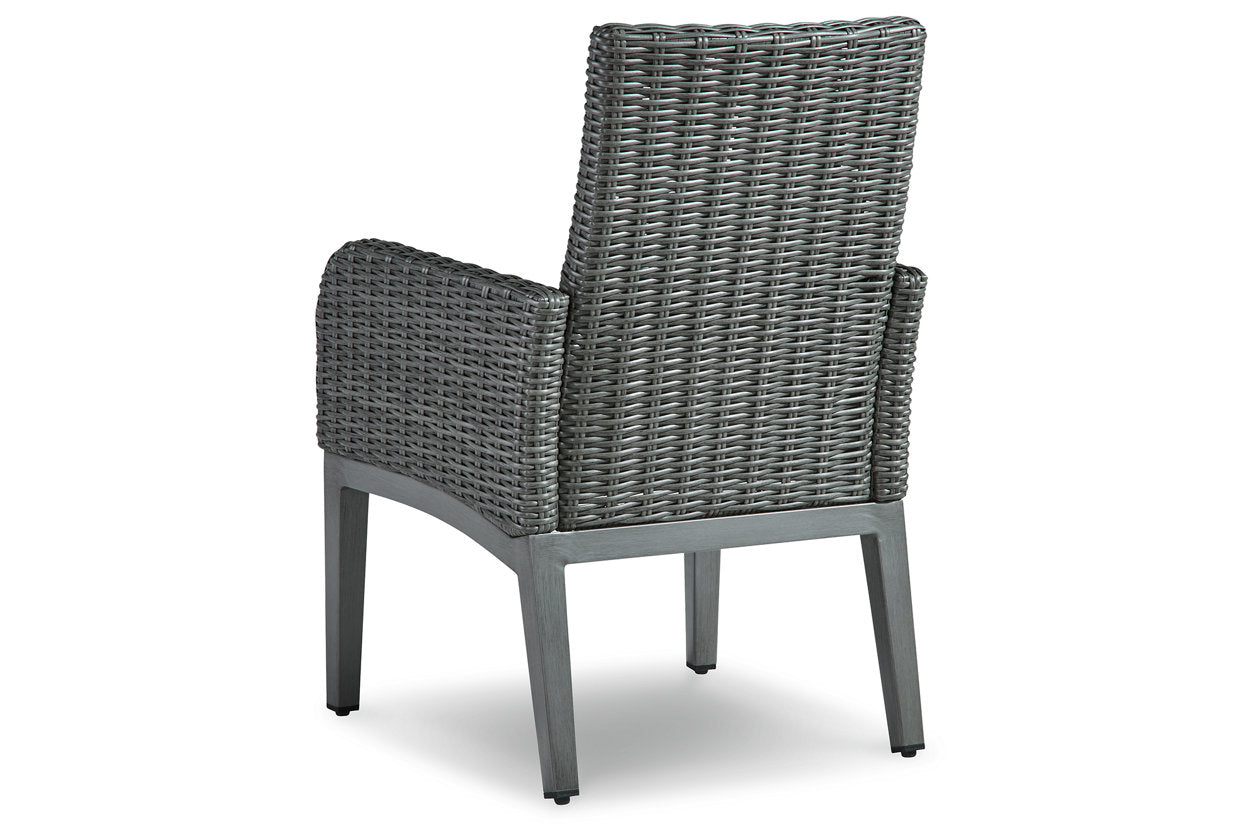 Elite Park Gray Arm Chair with Cushion, Set of 2 - P518-601A - Bien Home Furniture &amp; Electronics