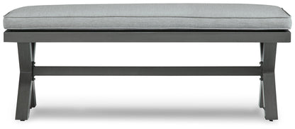 Elite Park Gray Outdoor Bench with Cushion - P518-600 - Bien Home Furniture &amp; Electronics
