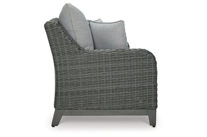 Elite Park Gray Outdoor Loveseat with Cushion - P518-835 - Bien Home Furniture &amp; Electronics
