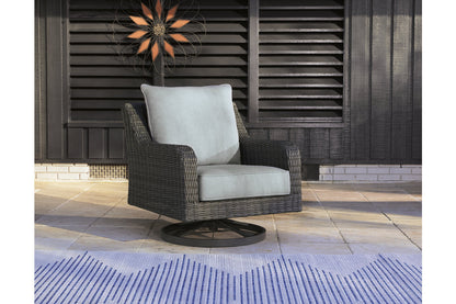 Elite Park Gray Outdoor Swivel Lounge with Cushion - P518-821 - Bien Home Furniture &amp; Electronics