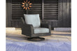 Elite Park Gray Outdoor Swivel Lounge with Cushion - P518-821 - Bien Home Furniture & Electronics