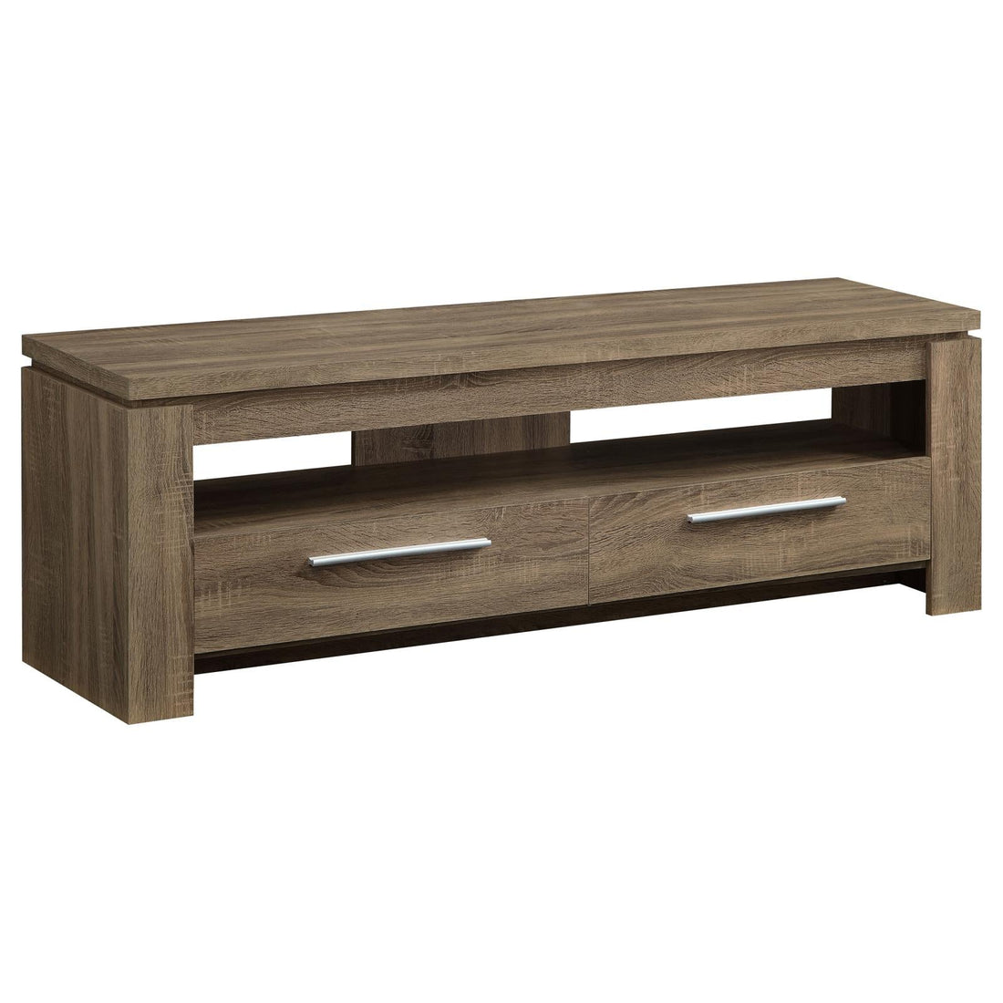 Elkton 2-Drawer TV Console Weathered Brown - 701975 - Bien Home Furniture &amp; Electronics