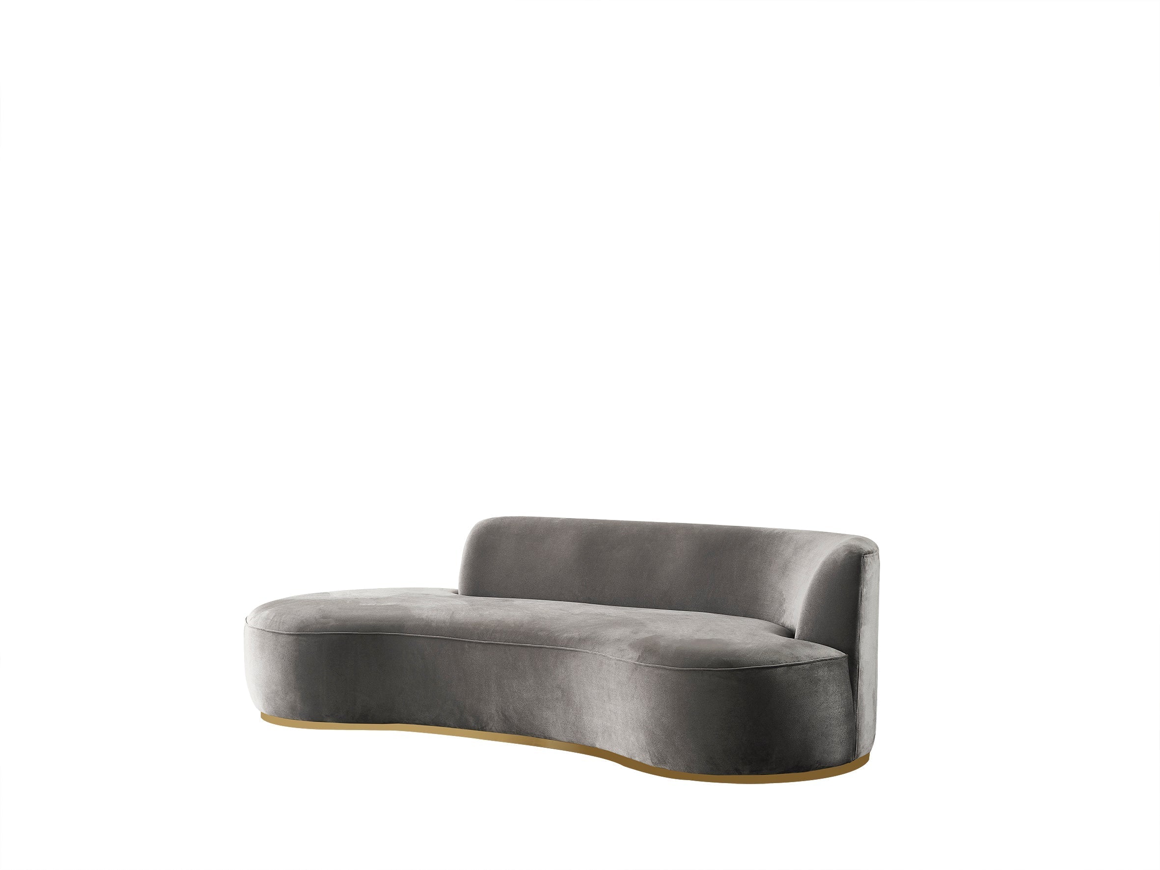 Ella Gray Velvet Chaise Lounge - ELLAGRAY-CH - Bien Home Furniture &amp; Electronics