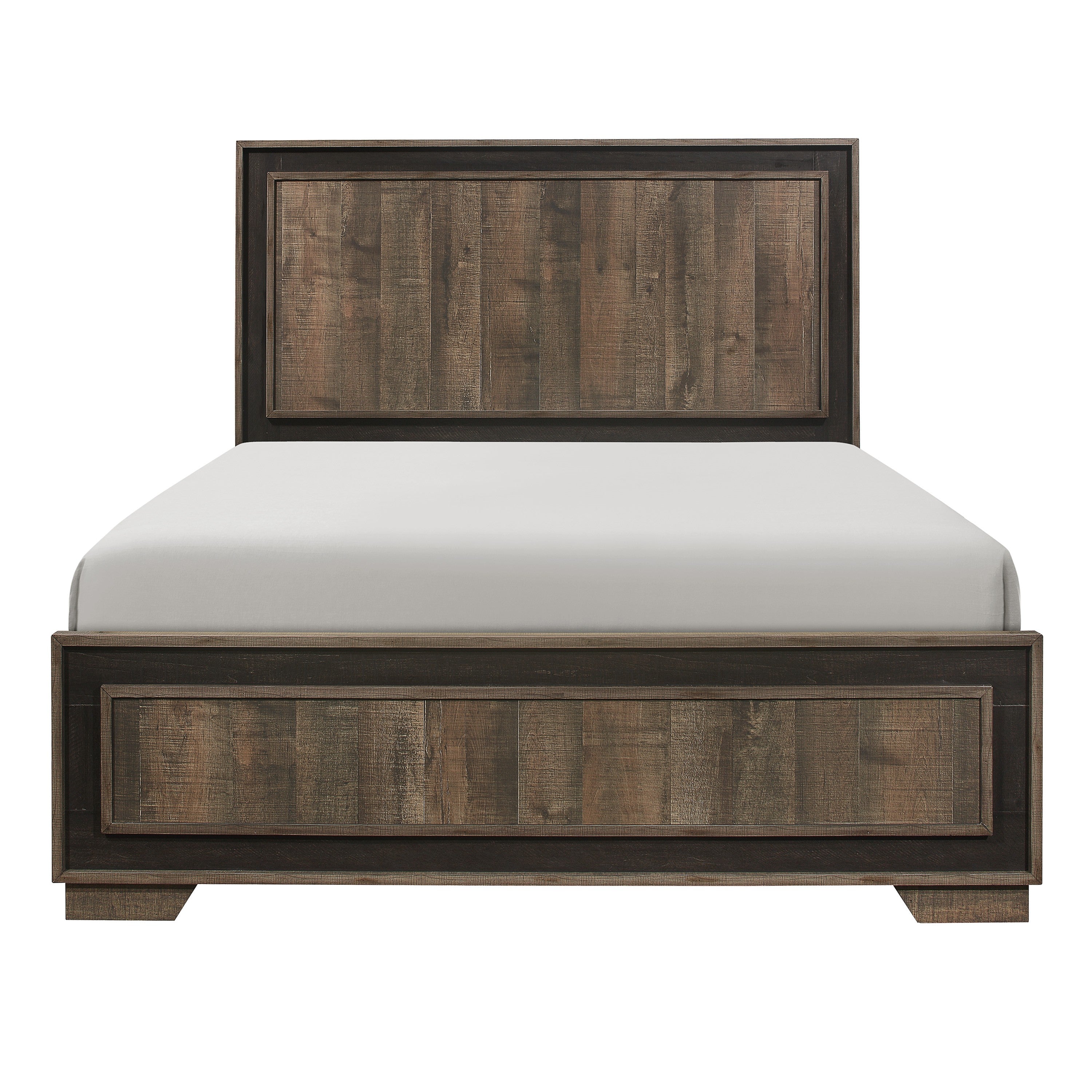 Ellendale Authentic Mahogany Queen Panel Bed - SET | 1695-1 | 1695-3 - Bien Home Furniture &amp; Electronics