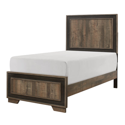 Ellendale Authentic Mahogany Twin Panel Bed - SET | 1695T-1 | 1695T-3 - Bien Home Furniture &amp; Electronics