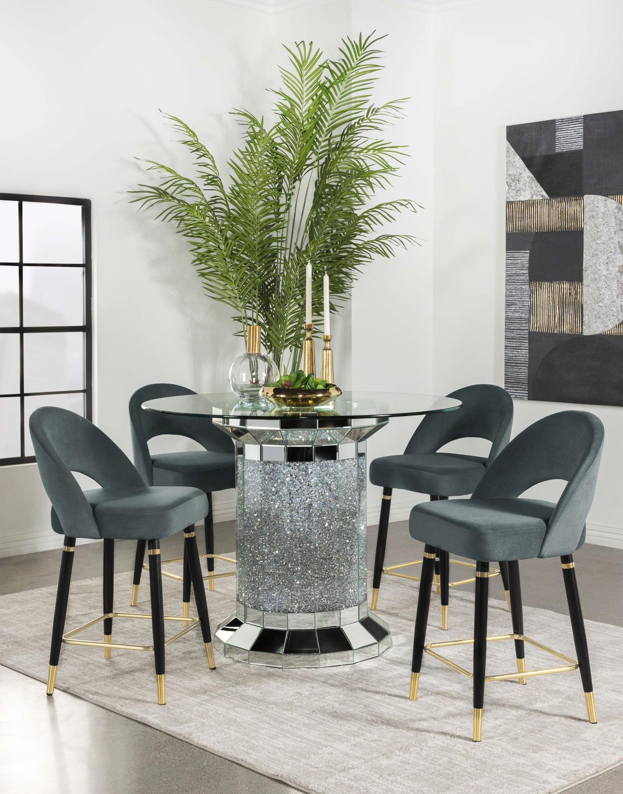 Round glass dining table for outlet 8