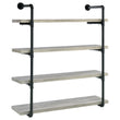 Elmcrest 40-inch Wall Shelf Black/Gray Driftwood - 804427 - Bien Home Furniture & Electronics
