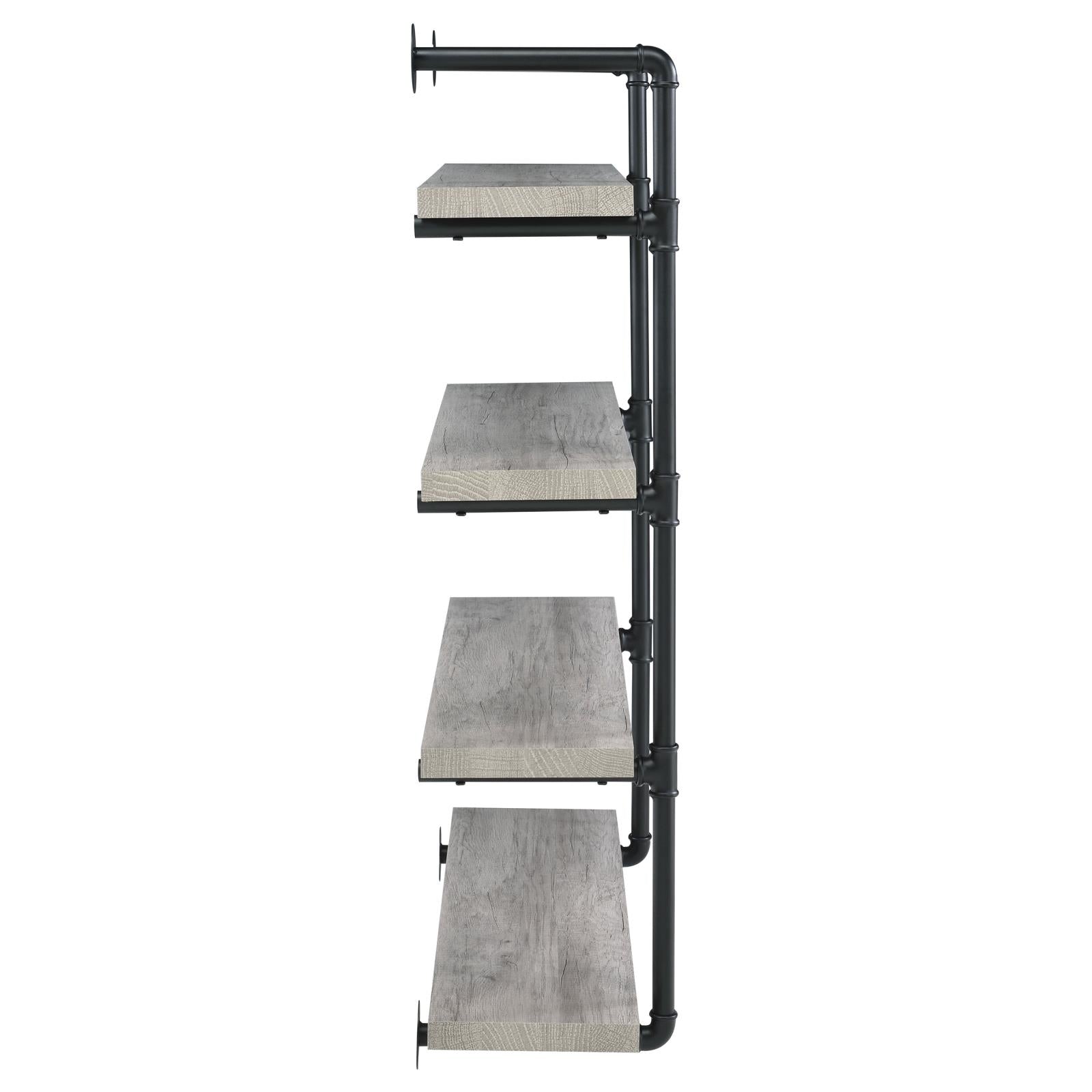 Elmcrest 40-inch Wall Shelf Black/Gray Driftwood - 804427 - Bien Home Furniture &amp; Electronics