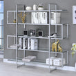 Elmer Clear/Chrome 5-Shelf Bookcase - 801304 - Bien Home Furniture & Electronics