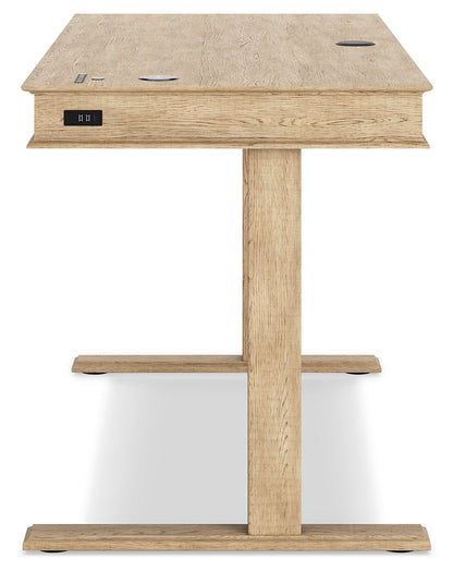 Elmferd Light Brown 53&quot; Adjustable Height Desk - H302-29 - Bien Home Furniture &amp; Electronics