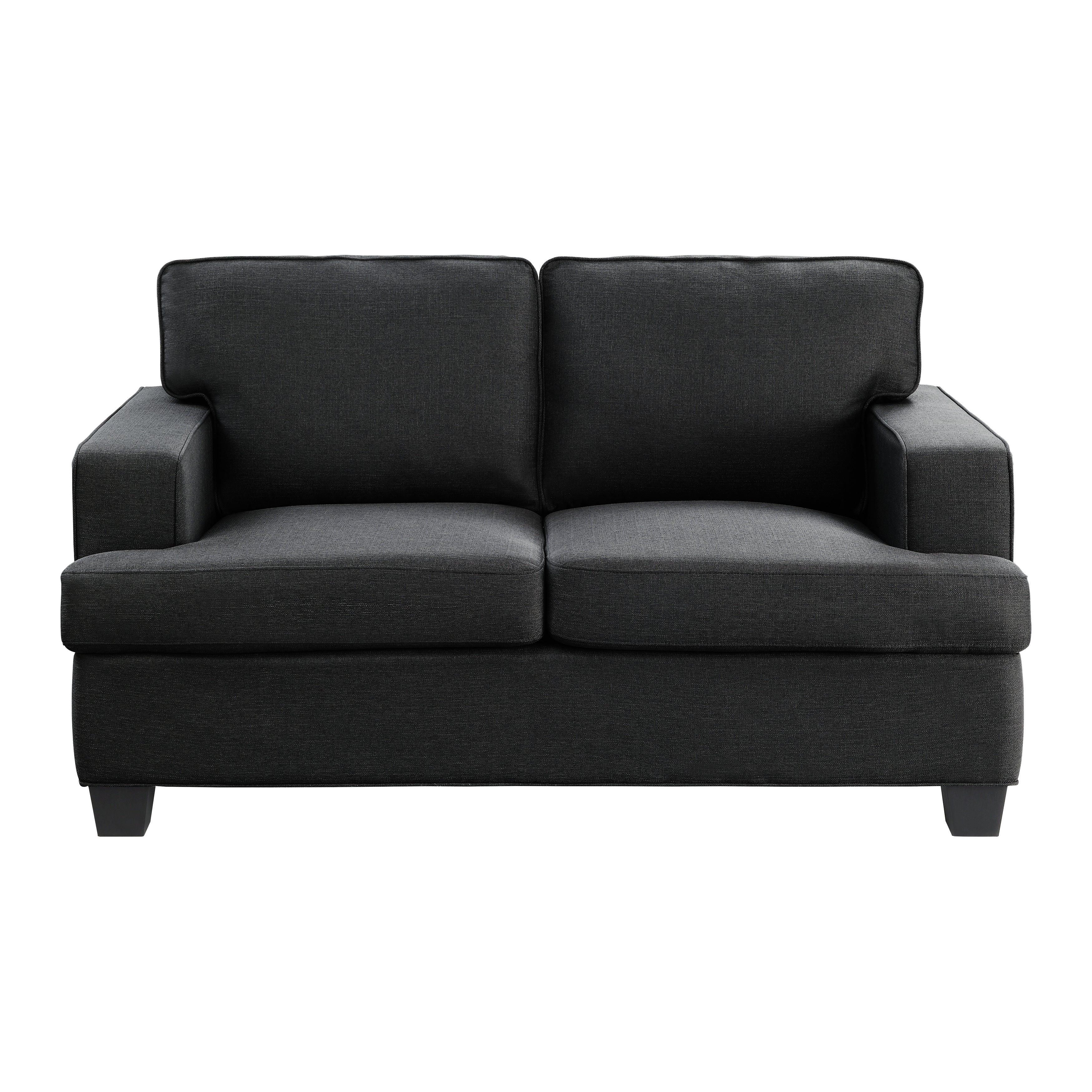 Elmont Black Loveseat - 9327BK-2 - Bien Home Furniture &amp; Electronics