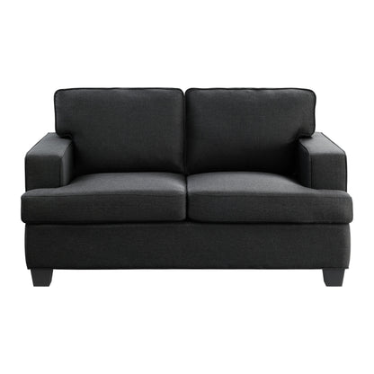 Elmont Black Loveseat - 9327BK-2 - Bien Home Furniture &amp; Electronics