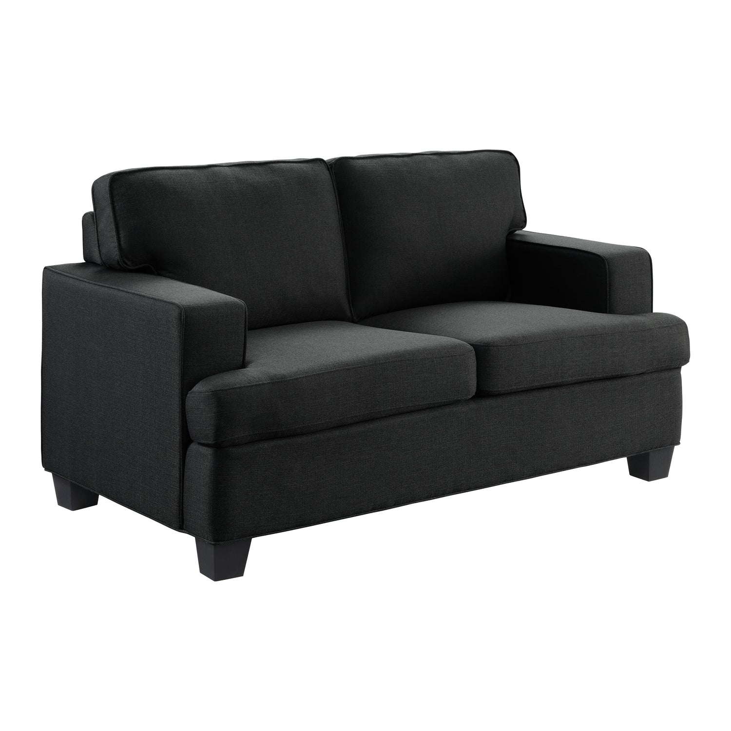 Elmont Black Loveseat - 9327BK-2 - Bien Home Furniture &amp; Electronics