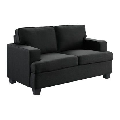 Elmont Black Loveseat - 9327BK-2 - Bien Home Furniture &amp; Electronics