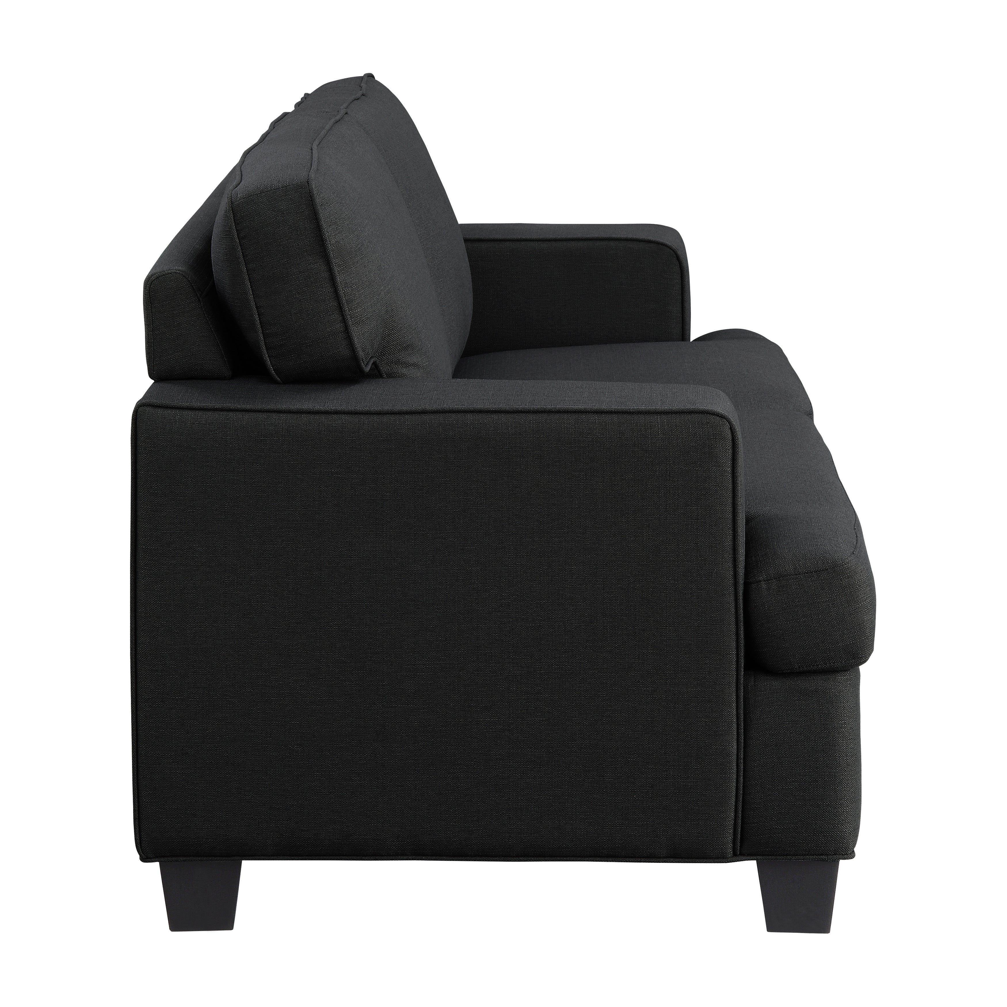 Elmont Black Loveseat - 9327BK-2 - Bien Home Furniture &amp; Electronics